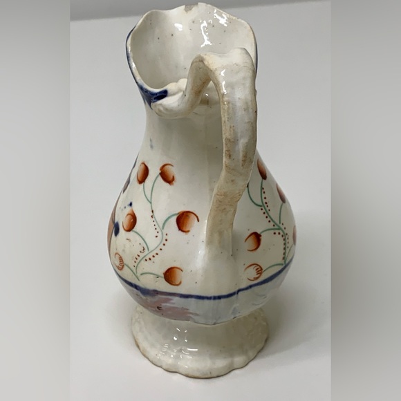 19th Century Antique Gaudy Welsh Village Pattern Creamer Pitcher Jug - Picture 6 of 16